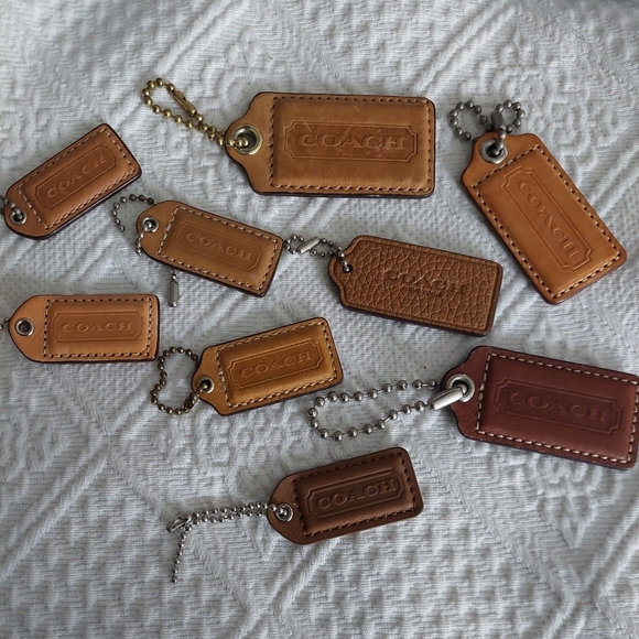 Coach Replacement Hangtag Charm (Brown) with ball Charm LEATHER - Picture 1 of 4